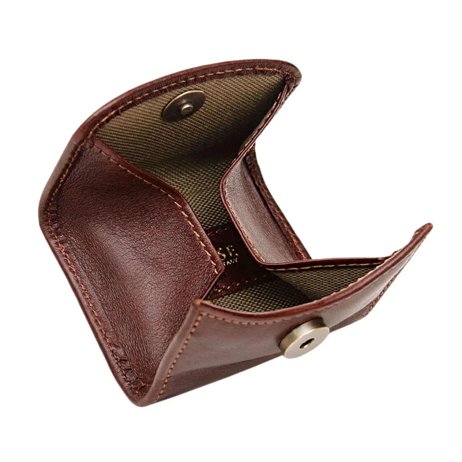 

Elegant Italian Leather Coin Purse - Handmade with Magnetic Closure, Slim Design for Convenience.