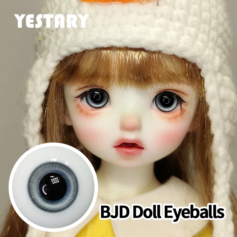 

Аксессуары для кукол YESTARY BJD, 3D глаза для игрушек, 10/12/14/16 мм, глазные яблоки, подвижные детские игрушки, 1/6 1/8 OB11, кукла с голубым стеклом