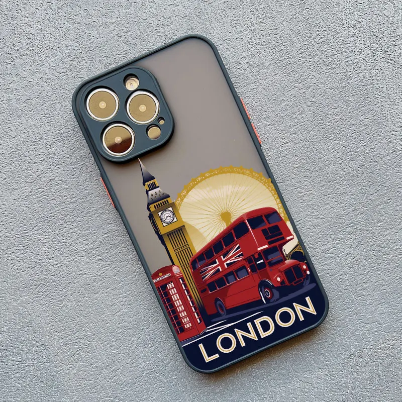 London Paris New York Stadtlandschaft Handyhülle für iPhone 17 16 15 14 11 Pro Max 13 12 Pro Max Mini XS X XR 15 16 Plus Cover – Detail 6