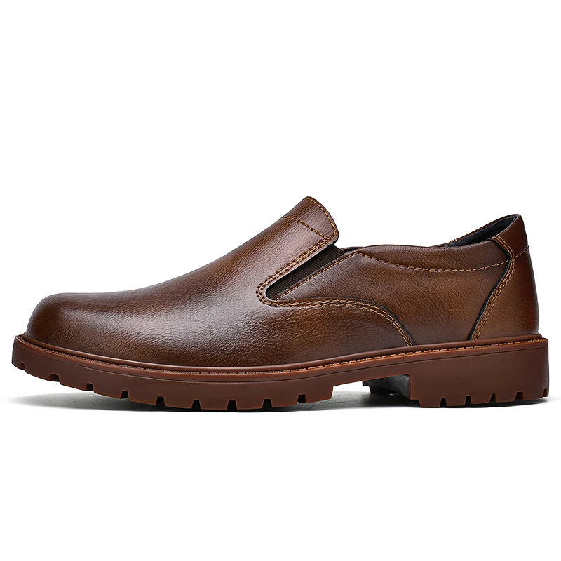 Mens Slip On Oxfords Loafers Casual Leather Shoes Pure Color New Arrival Italian Shoes Italian 3