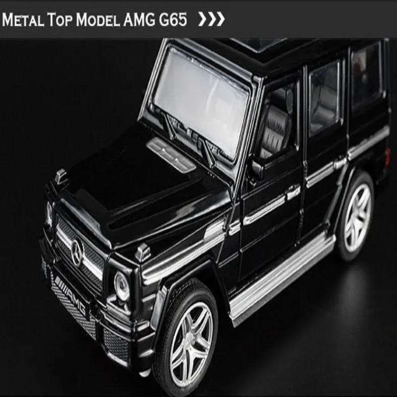 1:32 Alloy Mercedes Benz G65 Suv Pull Back Diecast Car Model With Sound Light Birthday Gift Toy For Children Hot Wheels 6