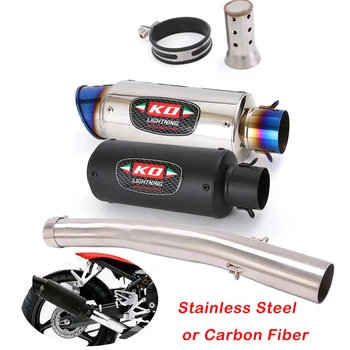 51MM FOR HONDA CBR600 F4i 2001-2007 Motorcycle Exhaust Pipe Escape Muffler Mid Link Pipe Slip on Removable DB Killer