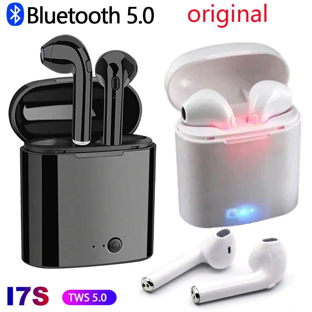 

i7s TWS Bluetooth Earphone Wireless Headphones Earbuds Blutooth Handfree Headsets With Charging Box for Xiaomi iphone PK mini i7