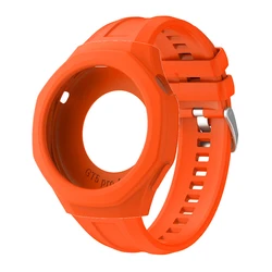 Silicone Strap and Case for 46mm Watch - Adjustable Single Color Wristband (7)