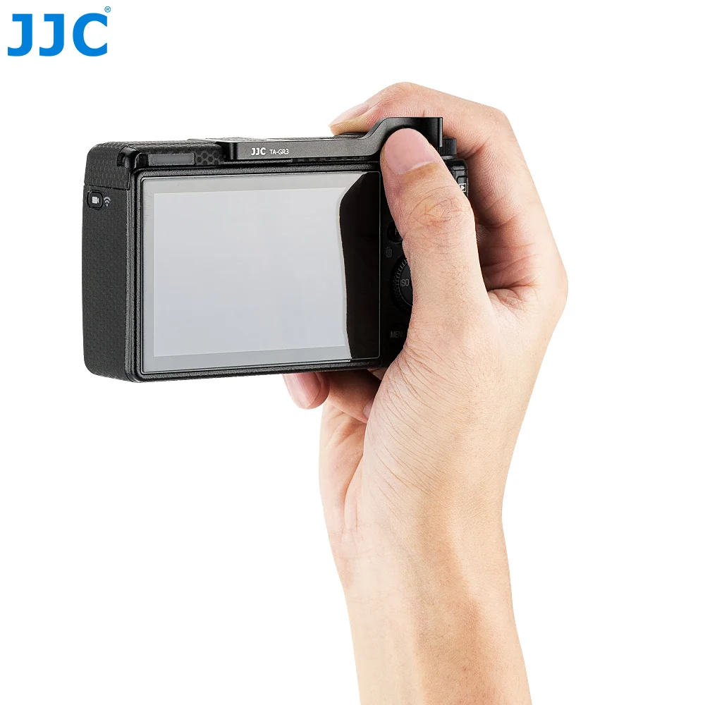Ricoh GR III GR3 GRIIIX GR3X 카메라 화면 보호기 + 엄지 그립 + 렌즈 캡용 JJC 4 in1 카메라 액세서리 키트