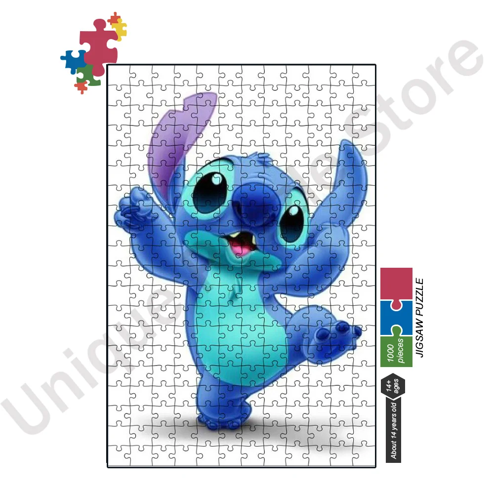 300/500/1000 Pieces Lilo & Stitch Jigsaw Puzzles Educational Toys