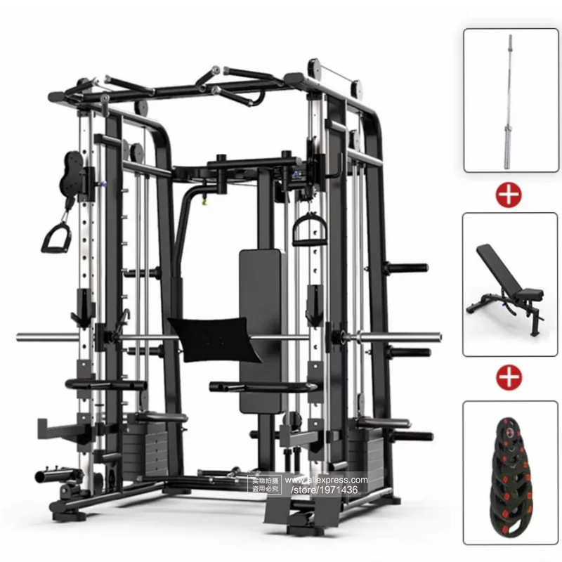 Home Commercial Smith Machine Bodybuilding Mutli Function Station Esercizio Multifunzione Trainer Palestra Forza Attrezzature Per Il Fitness