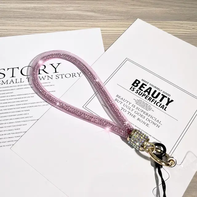 Hanging Cord Glitter Rhinestone Phone Lanyard Handheld Luxury Mobile Phone Rope Anti Loss Short Wrist Style Mobile Phone Chain 1