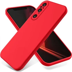 Liquid Silicone Soft Back Protective Phone Case Cover for Sony Xperia 10 VI (Red)