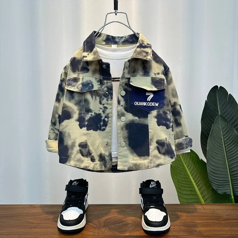 Boys Spring Baseball Jacket Shirt Children's Clothing Trendy Streetwear Top New Hot Sale Of The Season Baby Spring Outfit Male T