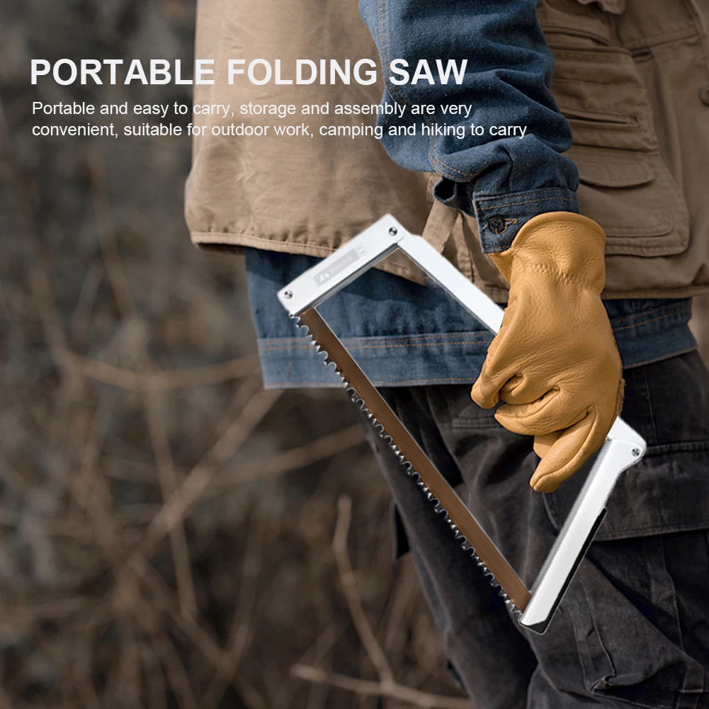 Folding Hand Pruning Saws Hiking Wood Saw Multifunctional Aluminum Alloy with Storage Pouch Camping/Garden/Outdoor Survival Tool 2