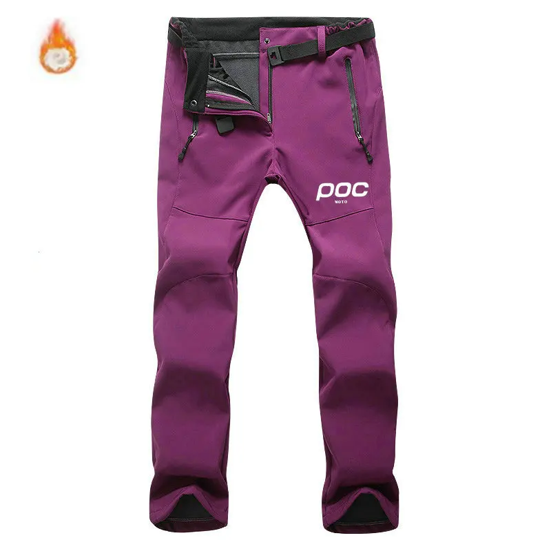Winter Women Thick Warm Pants Waterproof Windproof Hiking Camping Skiing Pants Cycling MTB Road Bike Bicycle Trousers