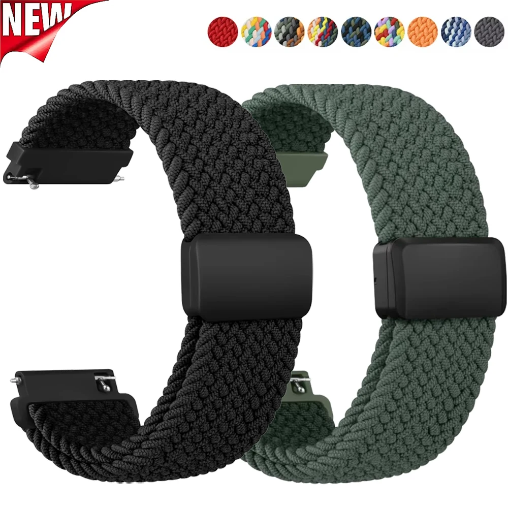 Versatile Nylon Watch Strap with Magnetic Closure (20mm & 22mm)