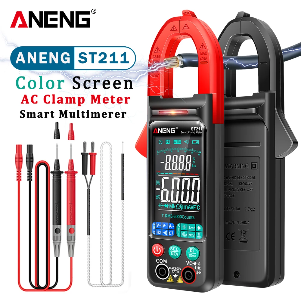 Multimeter AC DC Voltmeter Auto Range Volt Ohm Amp Tester Meter Pocket Multimeter with Backlight LCD Display US Digital Clamp Meter Tester Multimeter AC DC Voltmeter Auto Range Volt Ohm Amp Tester Meter Pocket Multimeter with Backlight LCD Display US Digital Clamp Meter Tester