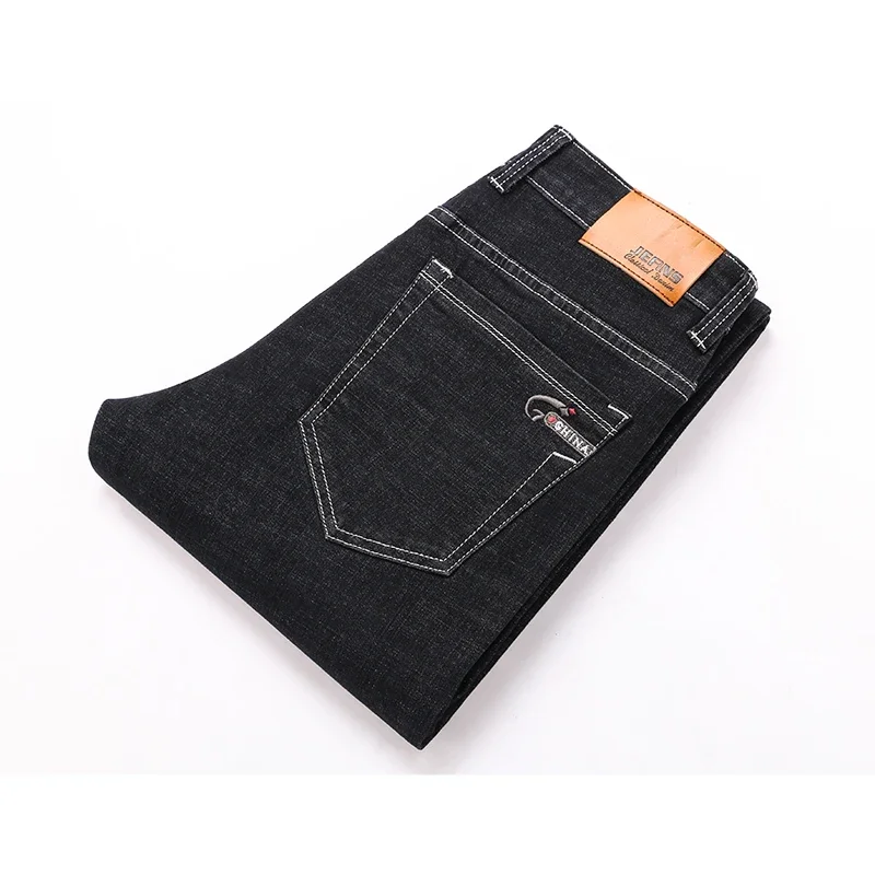 2024 Spring Autumn Men's Straight Jeans Denim Pants Classic Style Business Stretch Casual Trousers Large Size 40 42 44 46 6