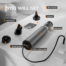 Portable Cordless USB Rechargeable Mini Vacuum Cleaner (Space Gray)