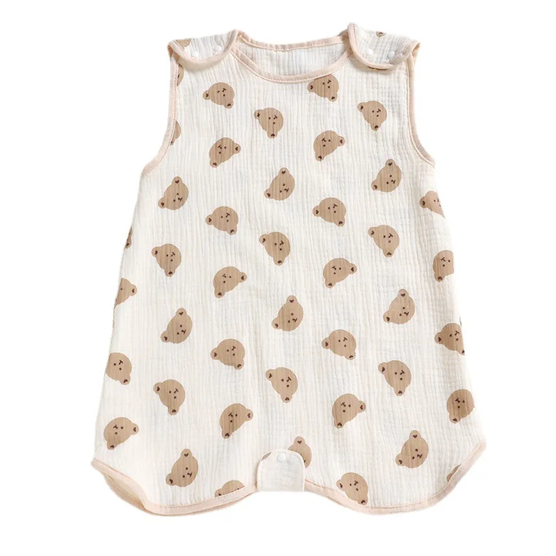 

Bamboo Cotton Warm Wearable Blanket Soft Newborn Baby Sleeping Bag Print Vest Sleep Sack for Summer