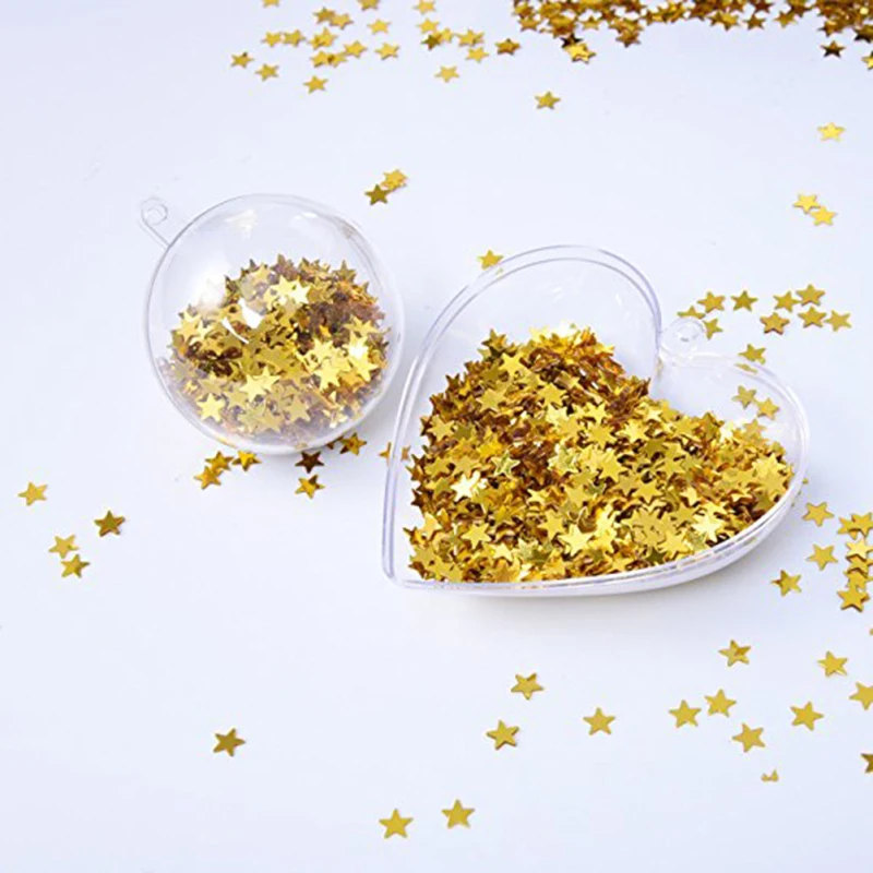 6000 stücke 6mm Stern Konfetti Glitter Metallic Folie Sterne Tisch Konfetti für Party Hochzeit Festival Dekorationen DIY Handwerk (golden) – Detail 2