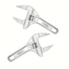 Sehfupoye Adjustable Wrench Large Opening Bathroom Spanner Wrenches Wide Jaw 16-68mm Aluminum Alloy Spanner Wrenches Shank Plumb 1