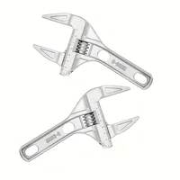 Sehfupoye Adjustable Wrench Large Opening Bathroom Spanner Wrenches Wide Jaw 16-68mm Aluminum Alloy Spanner Wrenches Shank Plumb 1