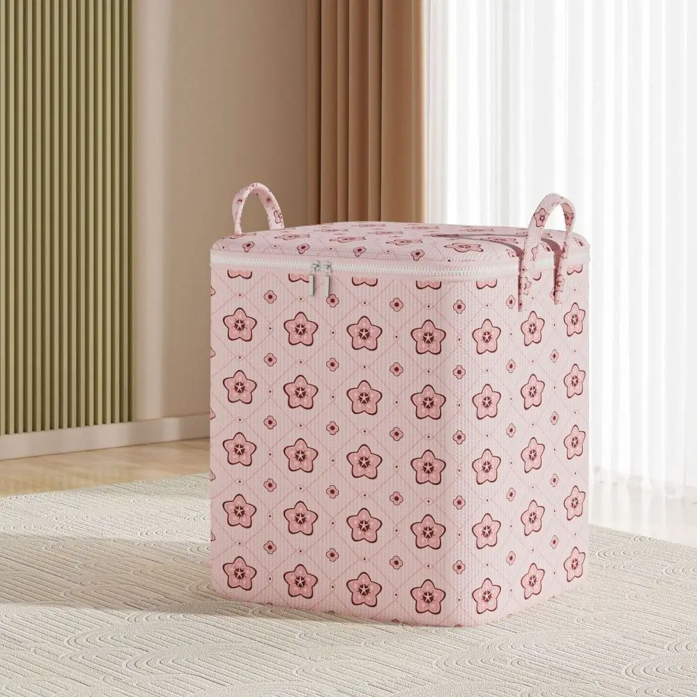 With Handle Clothes Storage Bins Clothes Organizer Foldable Wardrobe Sorting Storage Bucket Large Capacity Dust-Proof