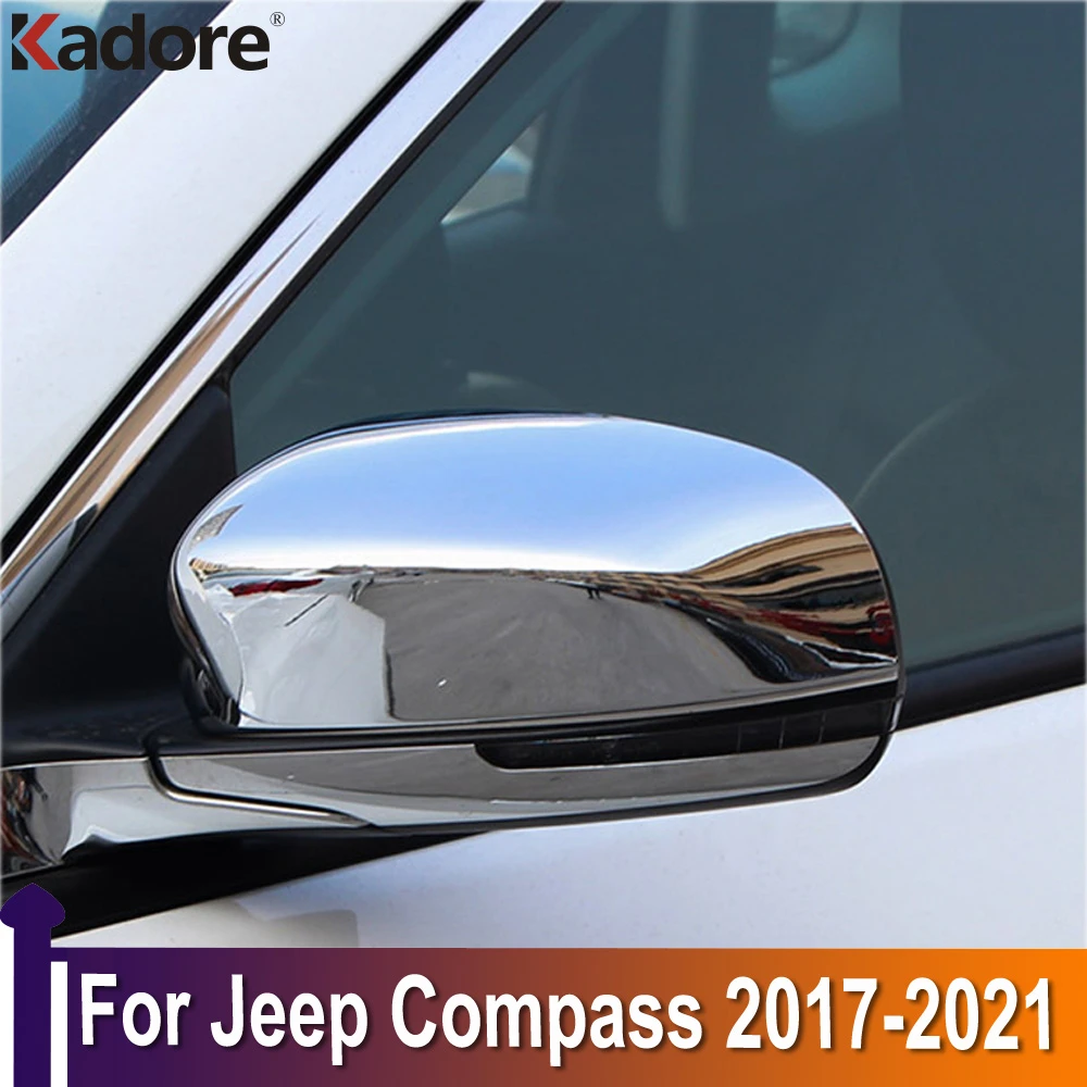ABS Chrome Rearview Mirror Strip Cover Trim For Jeep Compass 2017-2020 Exterior ABS Chrome Rearview Mirror Strip Cover Trim For Jeep Compass 2017-2020 Exterior