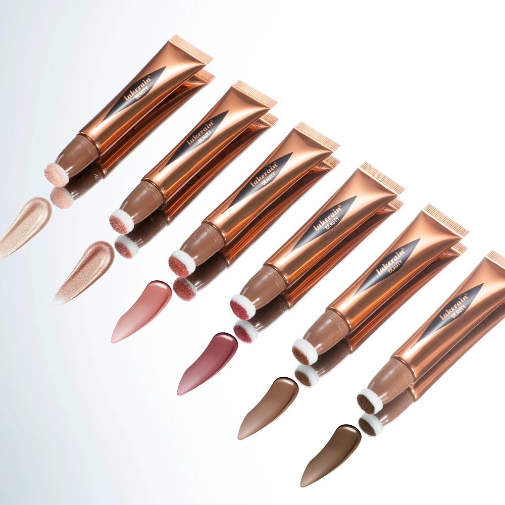 Cream Bronzer Contour Blusher Beauty Wand Highlighter Blush With Cushion Liquid Face Bronzer Wand Stick Applicator Makeup