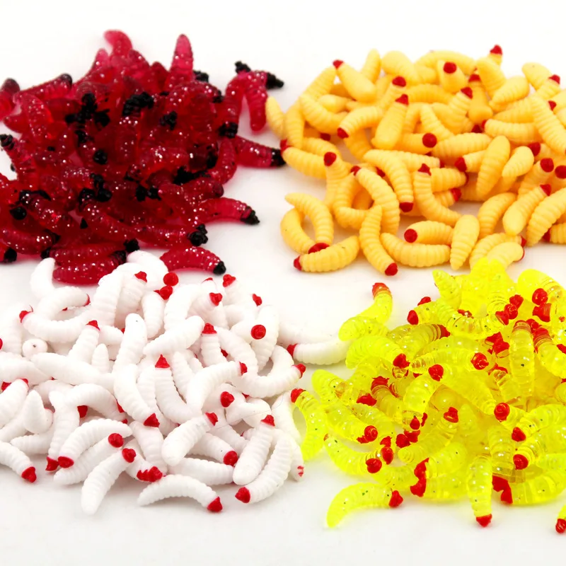 Sea Yolo 50Pcs/Pack Mealworm Sharp Luya Bait 20g Jig Head Wobblers Soft