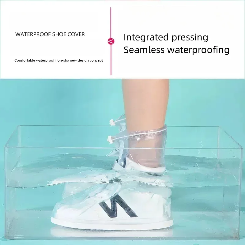 

Waterproof and reusable adult and children's shoe covers, PVC silicone rain boots, indoor and outdoor anti slip rain shoes