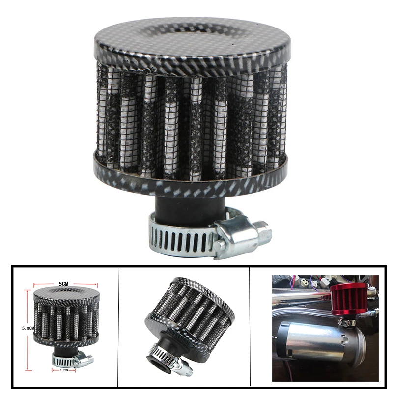 

Автомобильные воздушные фильтры 12 мм с универсальным интерфейсом для мотоцикла, воздухозаборник холодного воздуха с высоким потоком, крышка для вентиляционного отверстия кренка, мини-Фотоэлементы