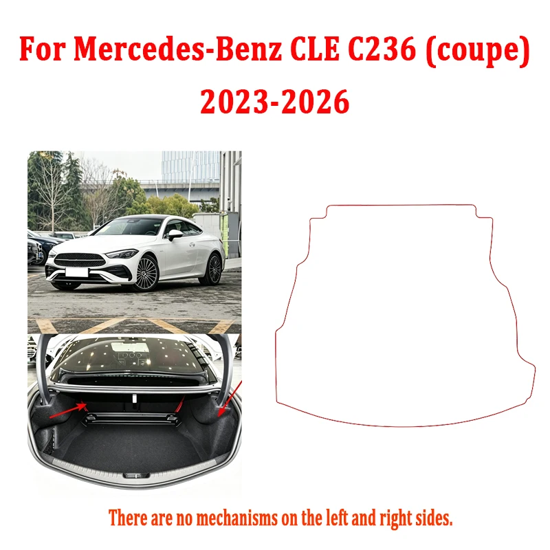 Tappetini per Bagagliaio Posteriore per Mercedes Benz CLE C236 Accessori Coupé 2023-2026 Rivestimento Protettivo Impermeabile Antiscivolo Facile da Pulire - Image 2