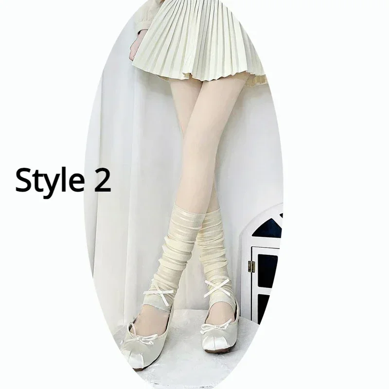 Japanese Women Leg Warmers Lace Ruffles Party Accessories