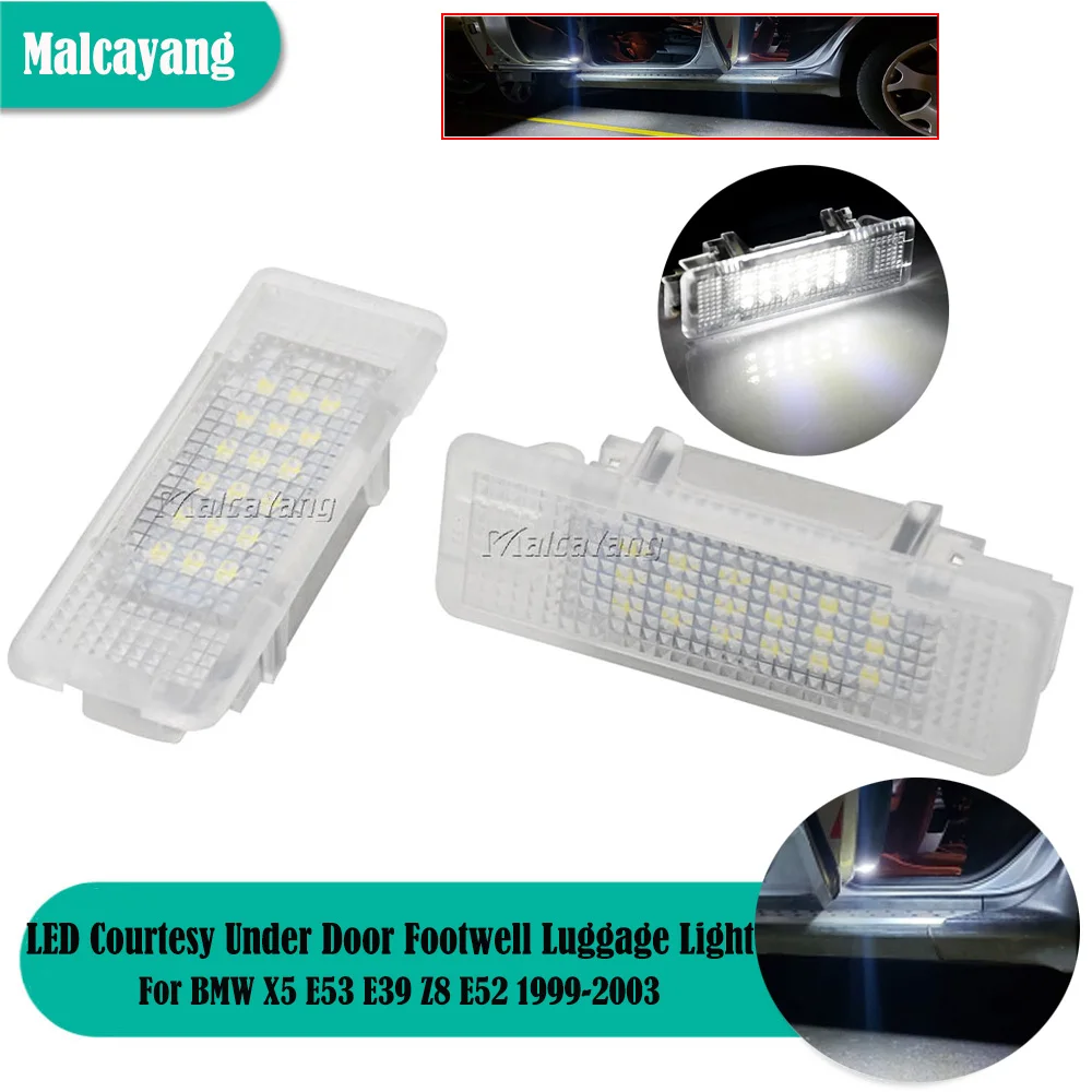 Nuovo Led Di Cortesia Sotto La Porta Footwell Lampada Per Bagagli Per Bmw E53 X5 1999-2006 Z8 E52 5 Serie E39 1995-2003