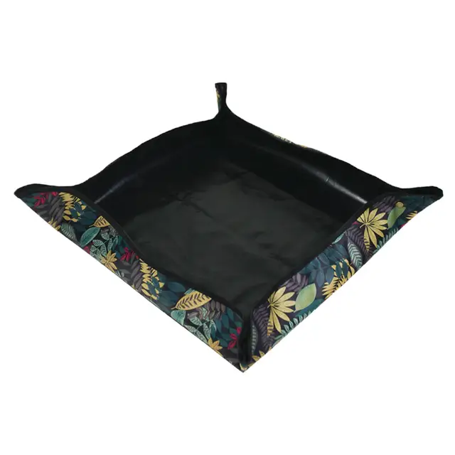 Összecsukható Növényi Újratervezés Szőnyeg Vízálló Oxford Ruhával Újrahasznosítható Négyzet Alakú Átültető Cserepes Fedett Kertészeti Szőnyeghez