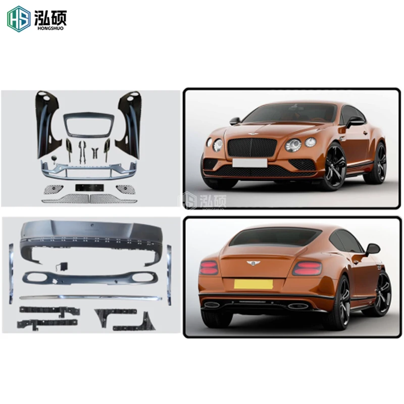 Hot Selling Body Kit for Bentley Continental Gt Upgrade Car Bumper Assembly Engine Hood Side Skirt Fender Led Headlight Bodykit