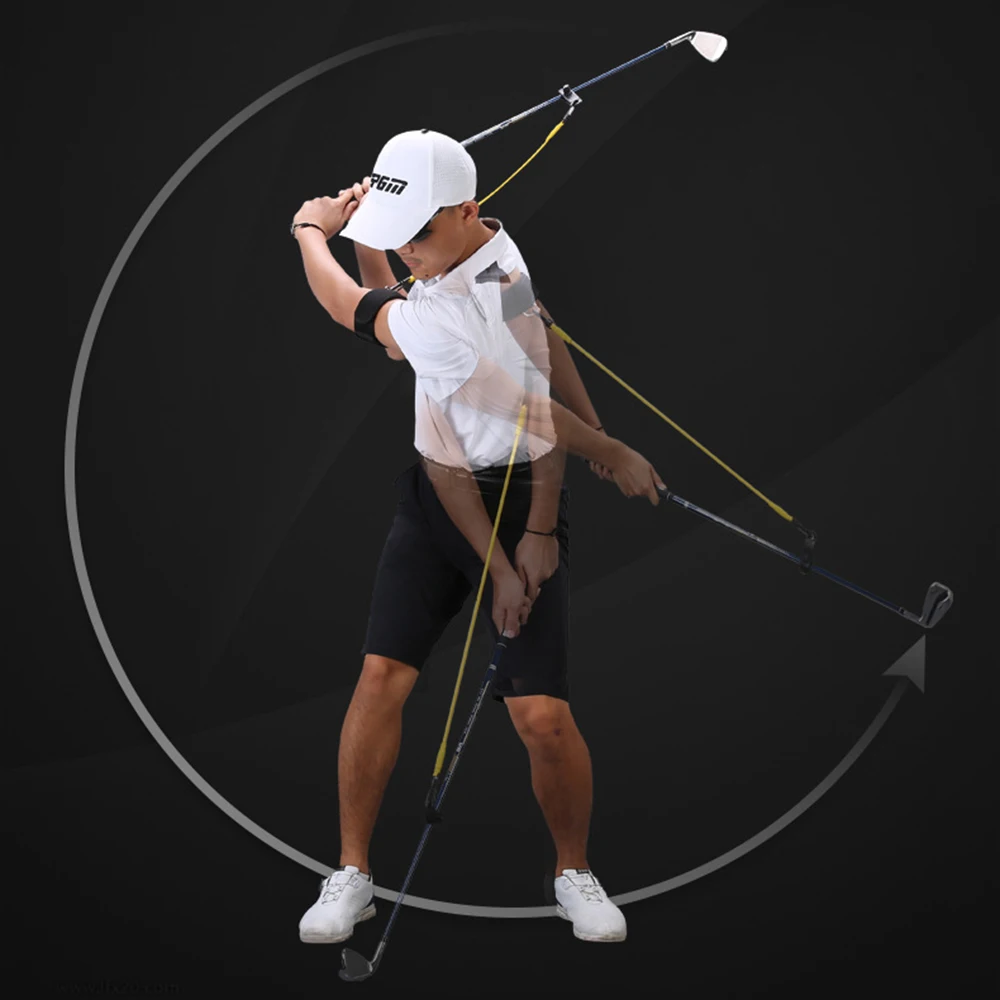 PGM Golf Swing Training Belt , Arm Posture Guide Training Corrector,Golf Accessories, Elastic Resistance Rope Practice Unisex