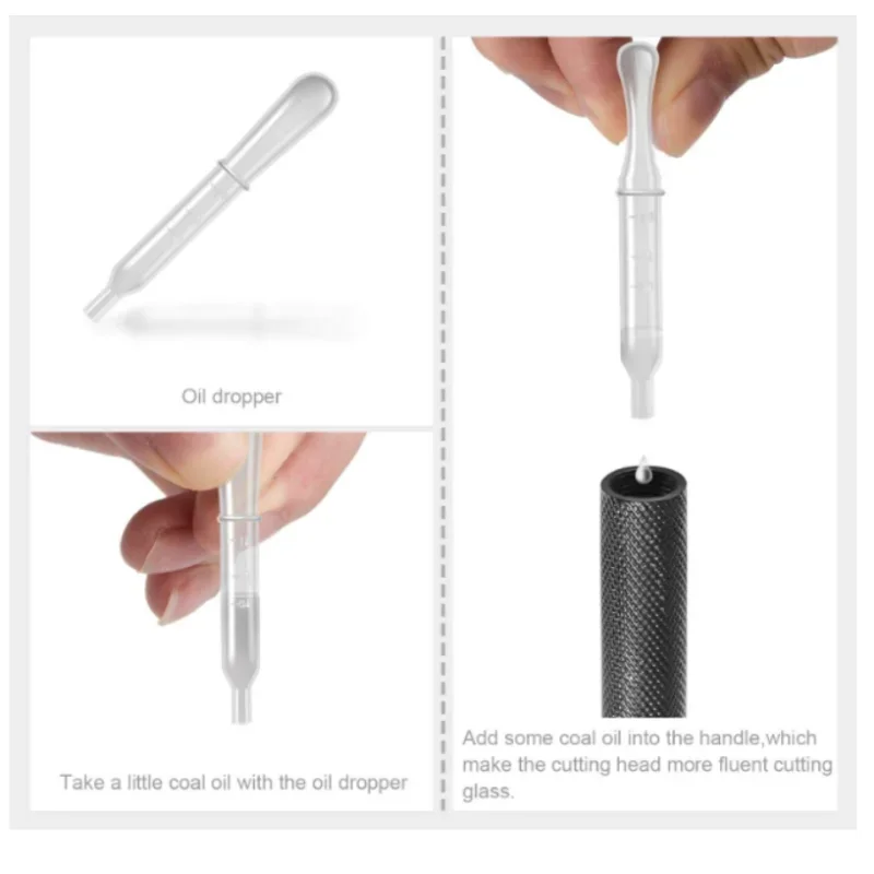 5pcs Durable Glass Tile Cutter Lightweight Pencil Style Mirror Cutter; Breaking Hand Tools for Glazed Tiles Mirror Glass DIY 4