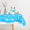 Ocean Theme Party Tablecloth Colorful Birthday Tablecloth Blue Sky Rose Gold Tablecloth Beach Pool Birthday Shower Supplies 3