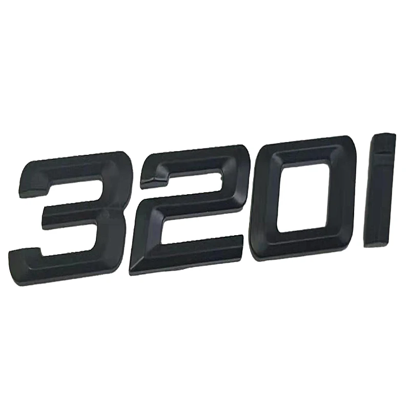 Новый 3D стикер для автомобиля матовый черный 320i ABS наклейка значок буквы Эмблема