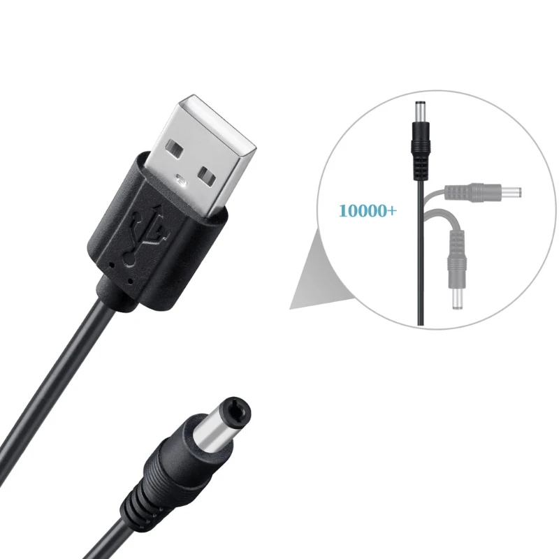 전원 케이블 용 범용 5V 5.5x2.1mm 3.5mm 4.0mm 4.8mm 6.4mm 플러그 충전 코드 어댑터 경로에 적합