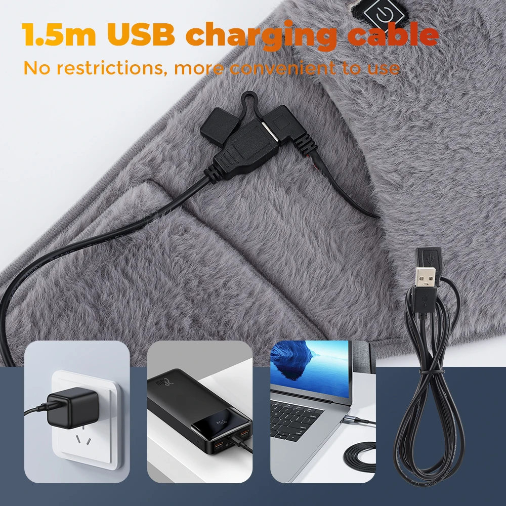 Electric Heating Waist Belt USB Hand Warmer Winter Hot Compress Therapy Abdominal Lumbar Uterus Heater Relief Menstrual Pain 5