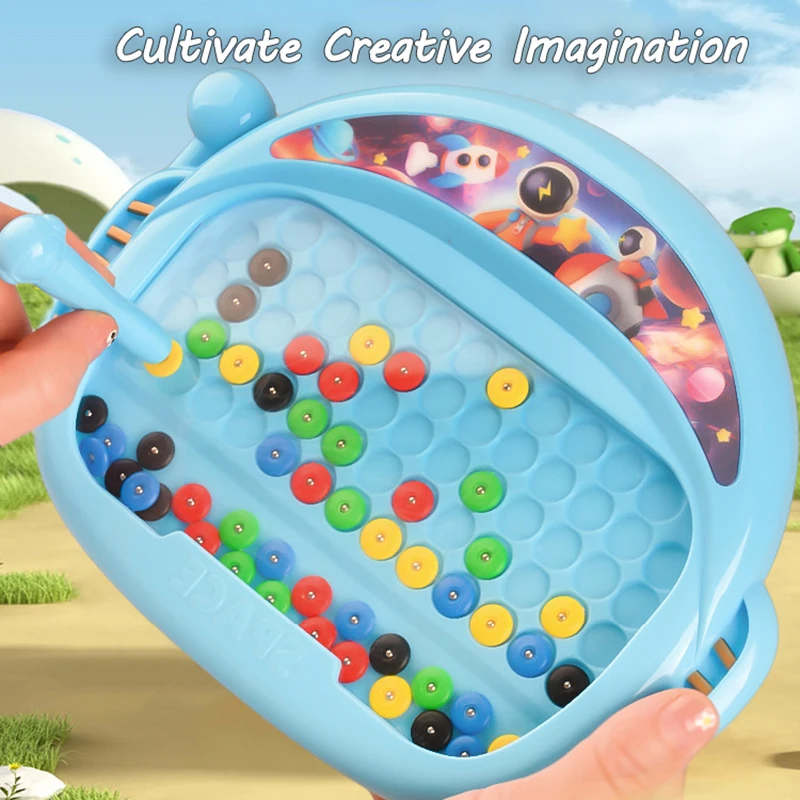 Magnetic Beads Doodle Board Drawing Toy for Kids