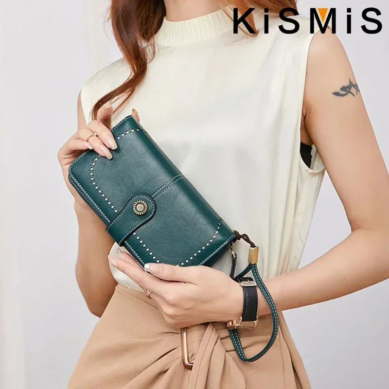 Elegant Women's High-Quality RFID Leather Wallet with Multi-Card Holder