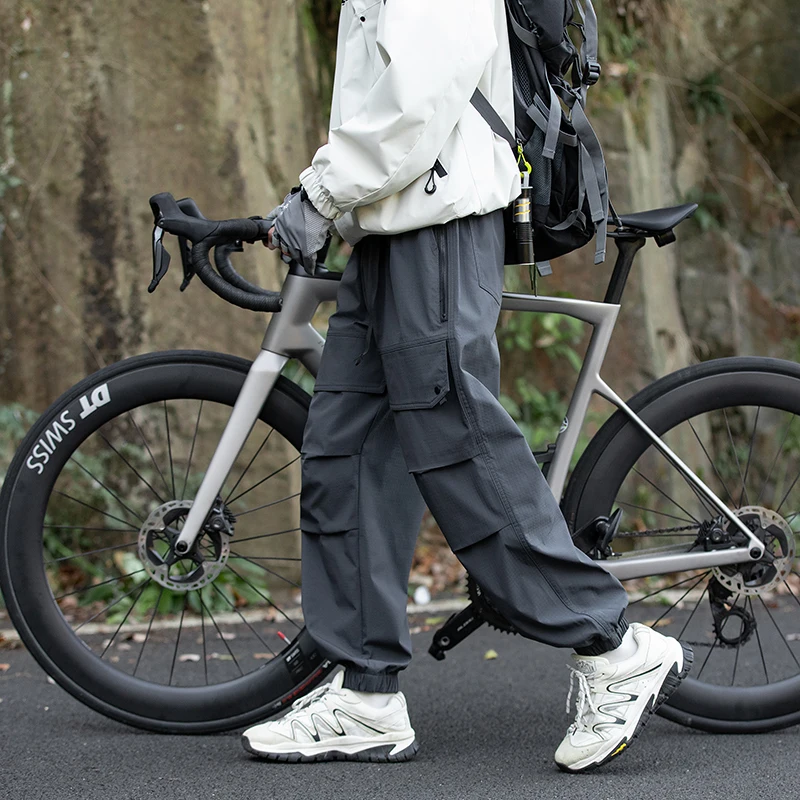 Outdoor work clothes, men's and women's casual pants, waterproof hiking and jogging, suitable for rock climbing and cycling 2