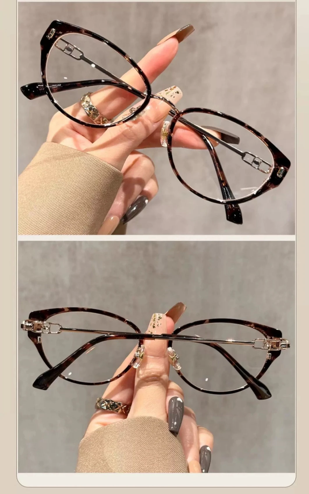 Women's Reading Glasses - Anti Blue Light, Retro Frames, Ultra Light, Clear Lens