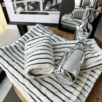 Ins Pure Cotton Towel Striped Face Wash Household Soft and Absorbent Couple Bath Towel 2