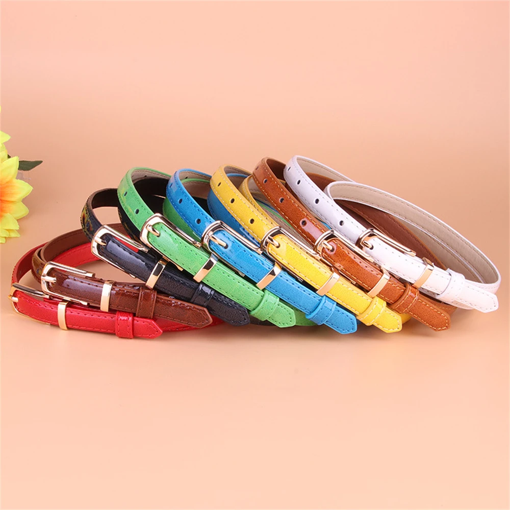 The new all-in-one small fashion decoration trend candy-colored pin buckle belt for women K605