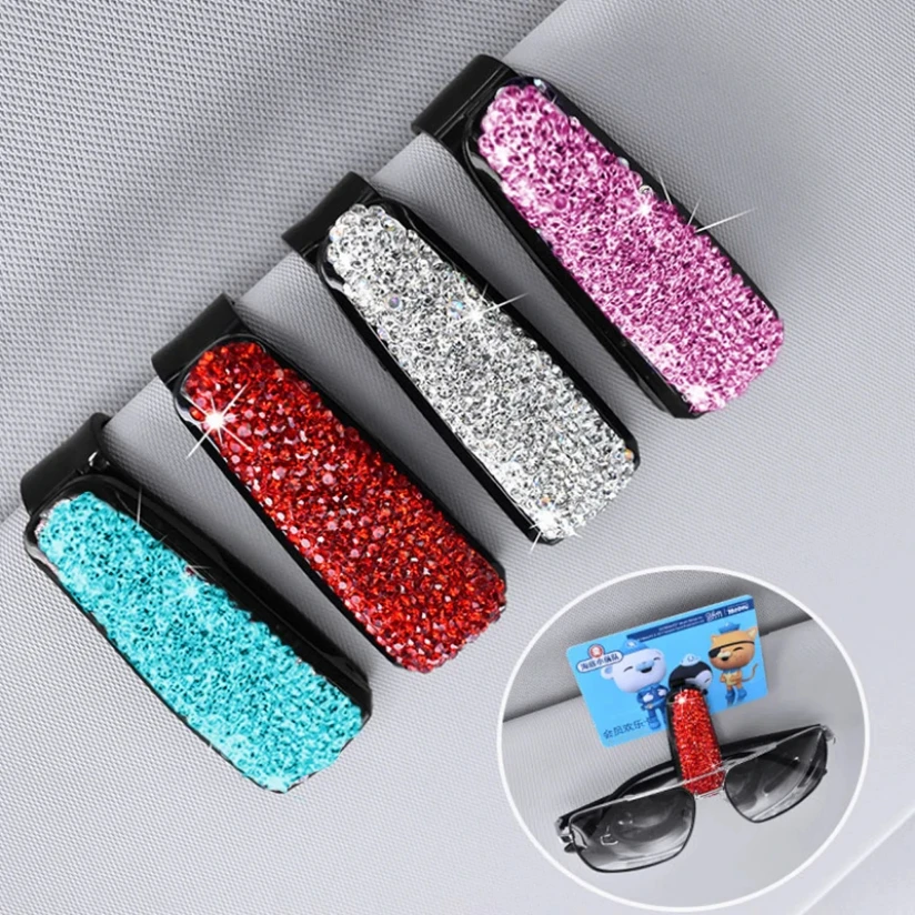 Car Eyeglasses Storage Holder For Universal Auto Sun Visor Sunglasses Storage Holders Card Ticket Clip Holders Cases Accessories