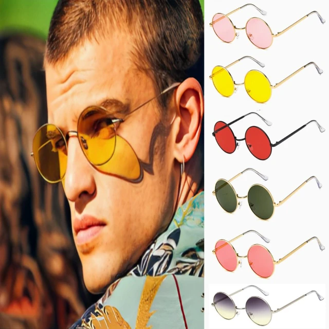 Sunglasses Yellow Glasses Men  Men Sunglasses Vintage Pink - Fashion  Vintage - Aliexpress