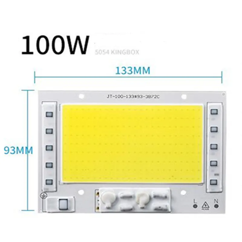 야외 조명용 드라이버리스 COB LED 램프 비드, 100W, 150W, 200W, 220V, 1 PC